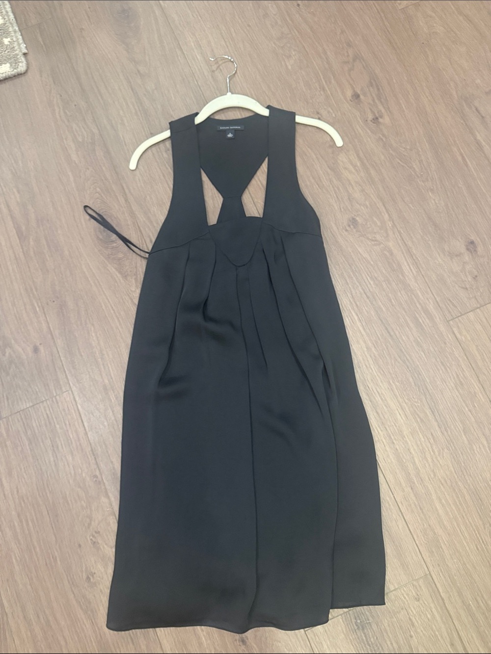 Black Sleeveless V-Neck Women's Dress